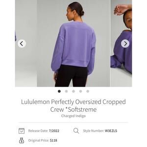 Lululemon perfectly oversized hoodie cropped women 10